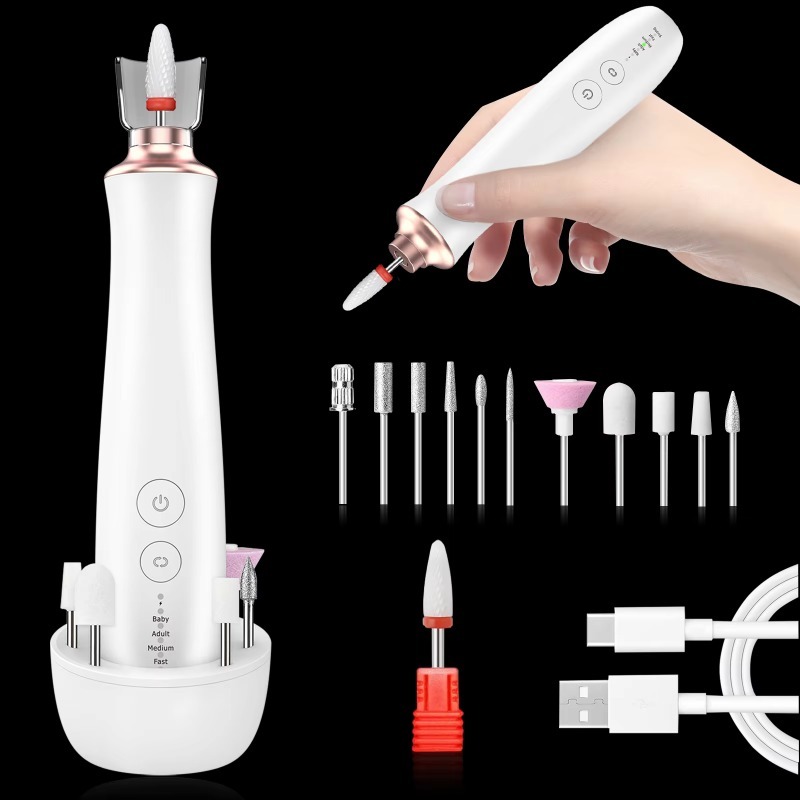 Nail Drill Machine - เครื่องตะไบเล็บไฟฟ้าแบบพกพา รุ่น 2026 ขายดี ชาร์จผ่าน USB