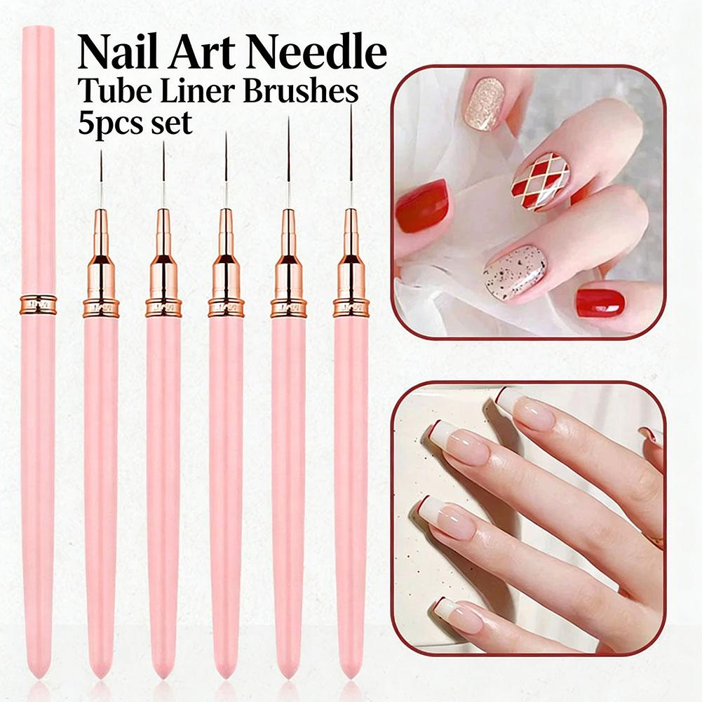 ชุดแปรงเพ้นท์เล็บ 5 ชิ้น ขนาด  - Nail Art Pink บทวิจารณ์และราคา