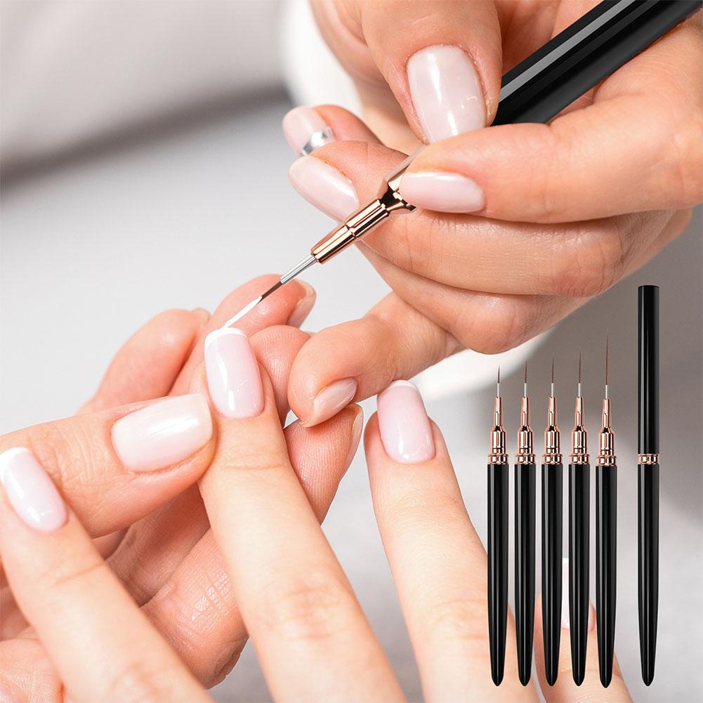 ชุดแปรงเพ้นท์เล็บ 5 ชิ้น ขนาด  - Nail Art Pink บทวิจารณ์และราคา