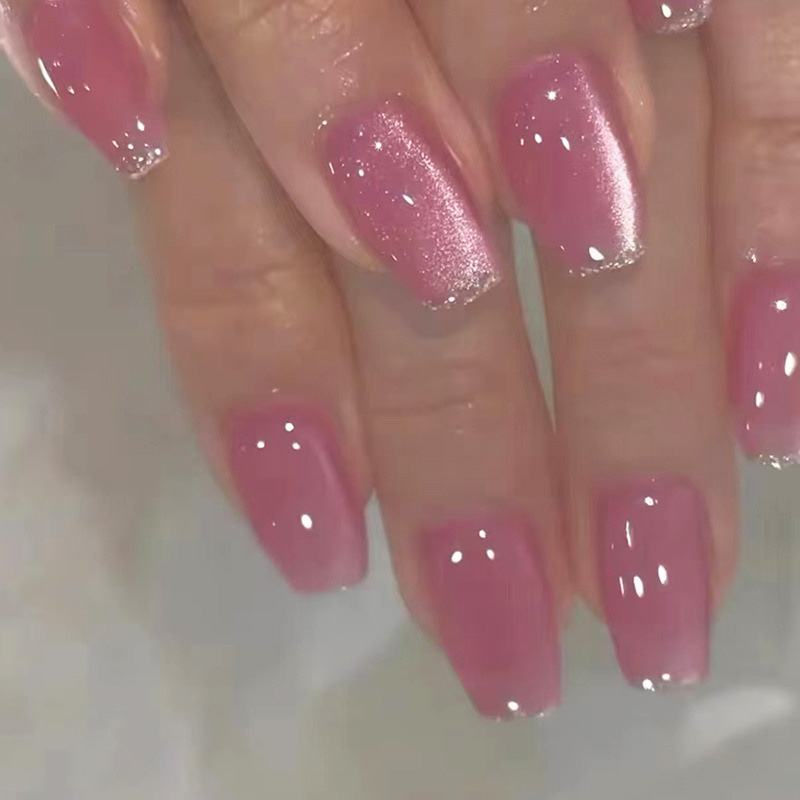 เล็บปลอมขนาดกลางสำหรับผู้หญิงแ - Nail Art Pink บทวิจารณ์และราคา