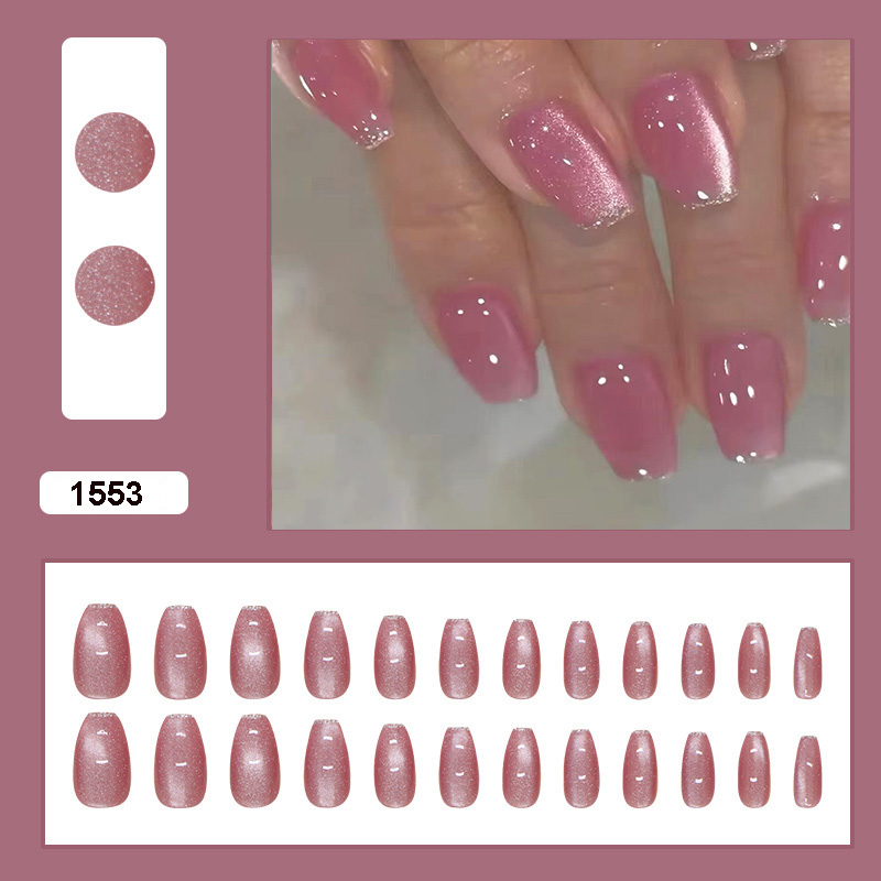 เล็บปลอมขนาดกลางสำหรับผู้หญิงแ - Nail Art Pink บทวิจารณ์และราคา