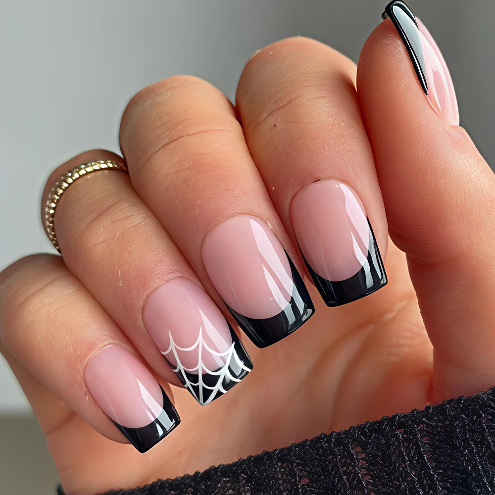 24 ชิ้น เล็บปลอมลายฮาโลวีน สีช - Nail Art Pink บทวิจารณ์และราคา