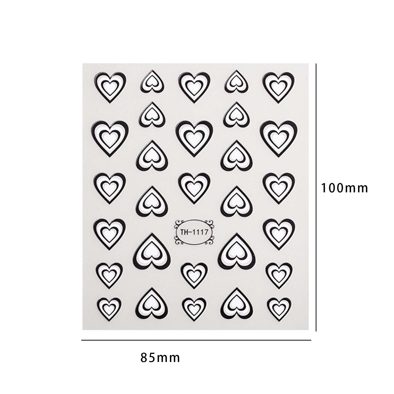 ชุดสติกเกอร์ติดเล็บลายหัวใจ 3  - Nail Art Valentines Day บทวิจารณ์และราคา
