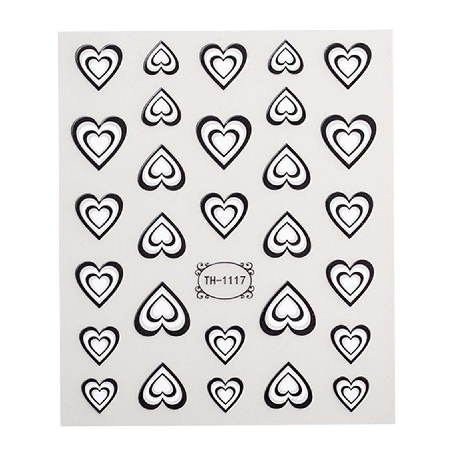 ชุดสติกเกอร์ติดเล็บลายหัวใจ 3  - Nail Art Valentines Day บทวิจารณ์และราคา