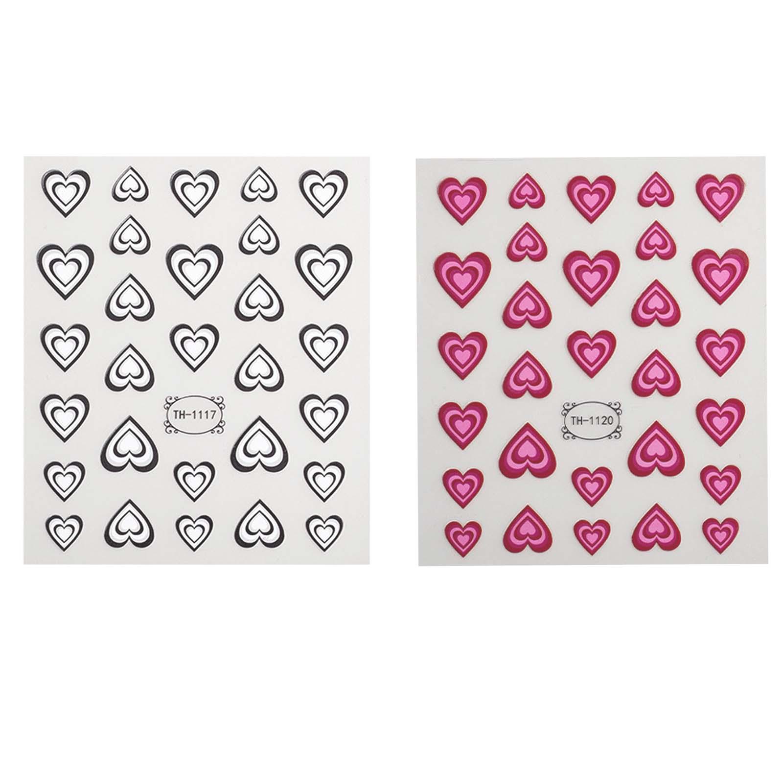 ชุดสติกเกอร์ติดเล็บลายหัวใจ 3  - Nail Art Valentines Day บทวิจารณ์และราคา