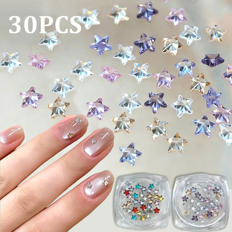 จี้ตกแต่งเล็บรูปดาวห้าแฉกขนาดเ - Nail Art Valentines Day บทวิจารณ์และราคา