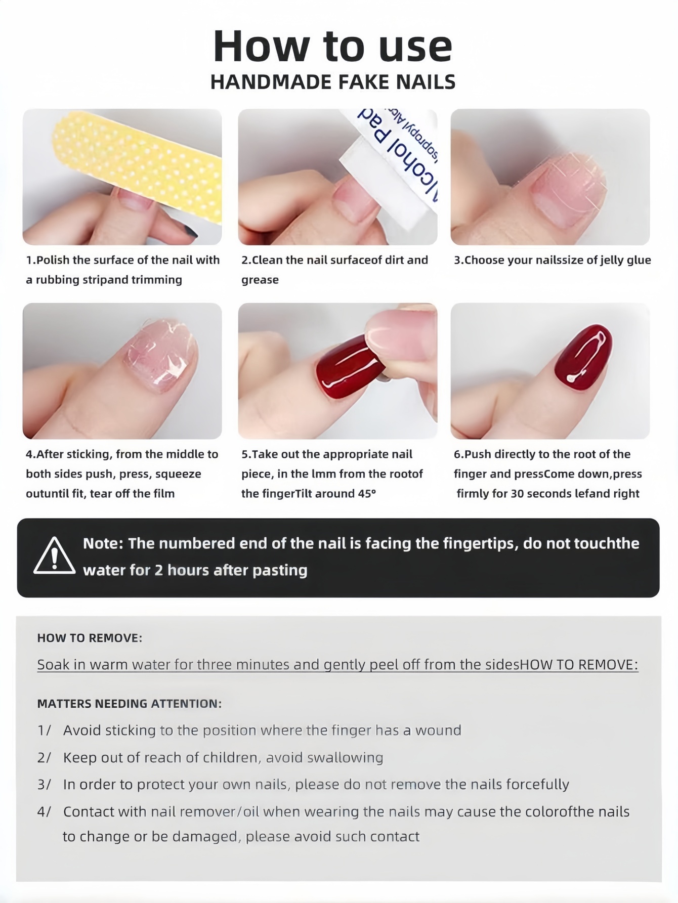 เล็บปลอมทรงสี่เหลี่ยมคางหมู 10 - Nail Art Press On บทวิจารณ์และราคา