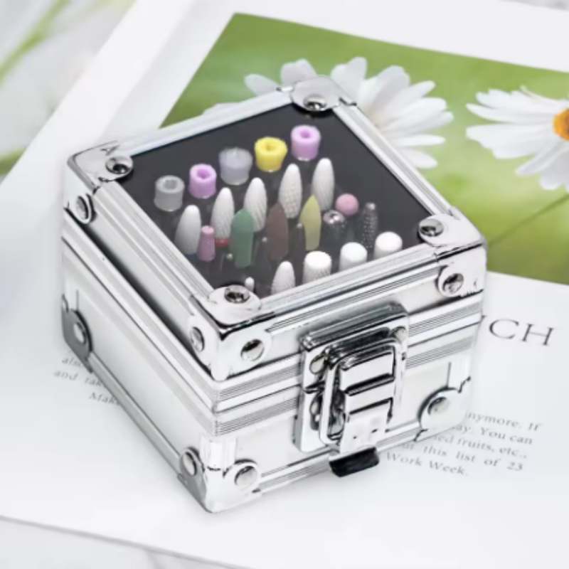กล่องเก็บหัวเจียรเล็บแบบพกพา ท - Nail Drill Machine บทวิจารณ์และราคา