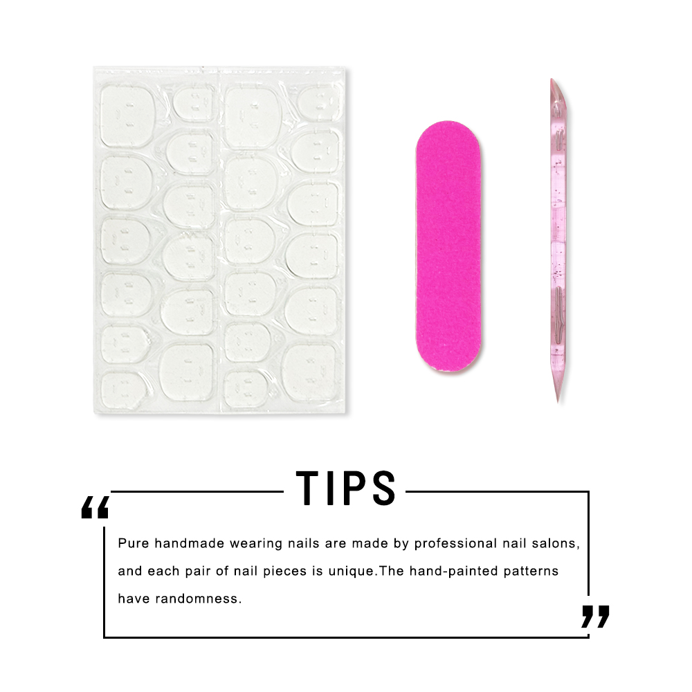 เล็บปลอมสีสันสดใสประดับเพชรแบบ - Nail Art Press On บทวิจารณ์และราคา