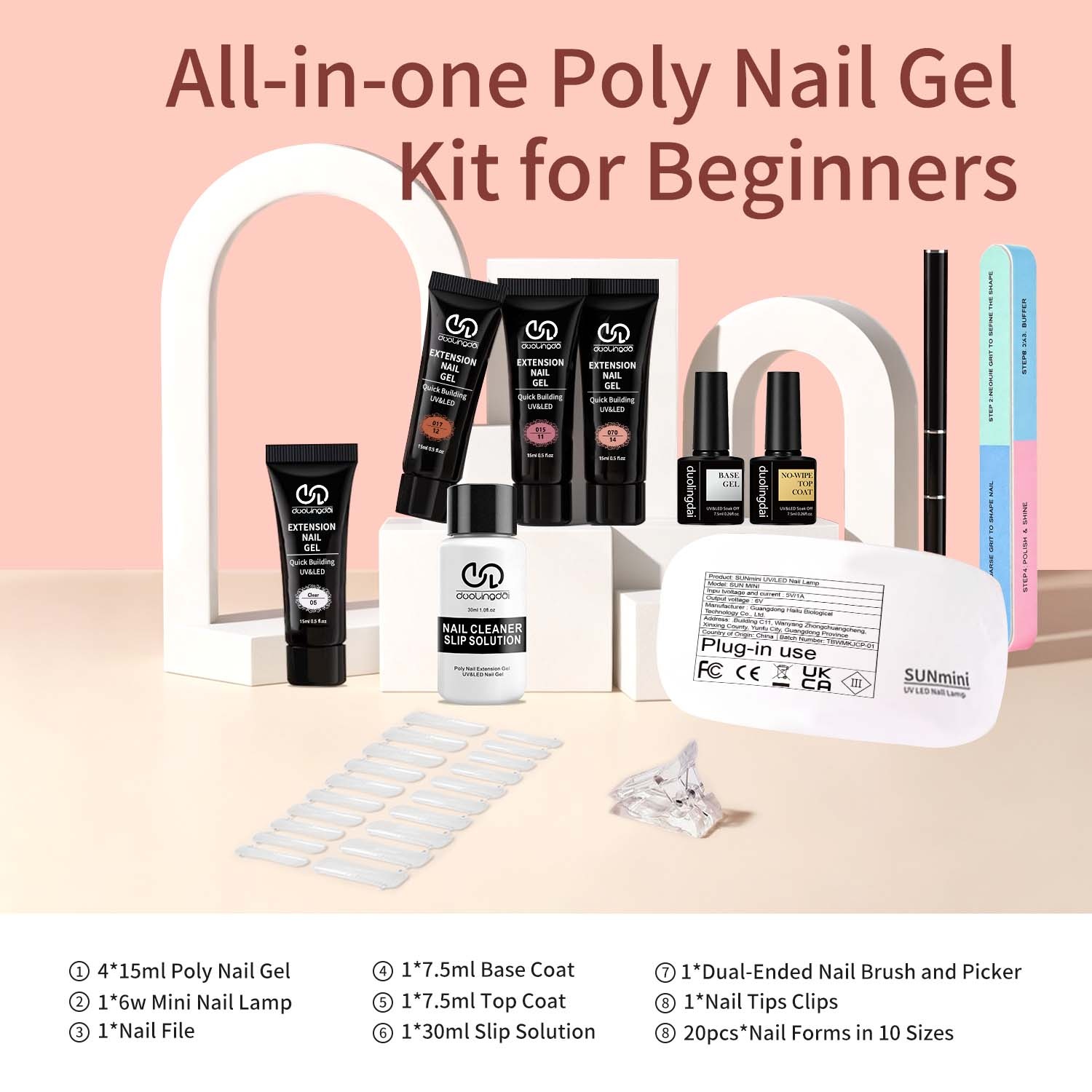 ชุดเจลต่อเล็บ DOULINGDAI 4 สี  - Nail Art Ombre บทวิจารณ์และราคา