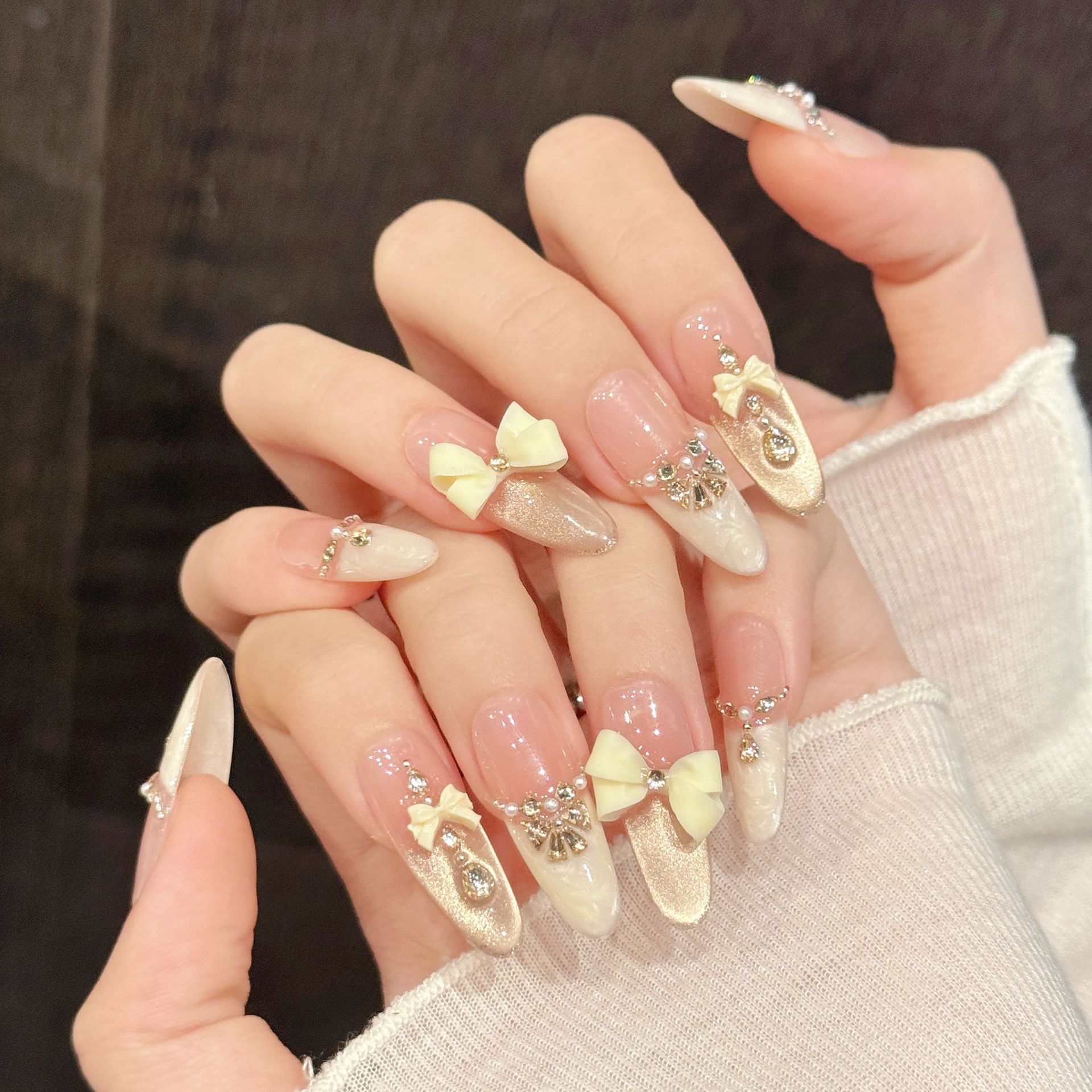 เล็บปลอมทำมือ 10 ชิ้น ลายตาแมว - Nail Art Press On บทวิจารณ์และราคา