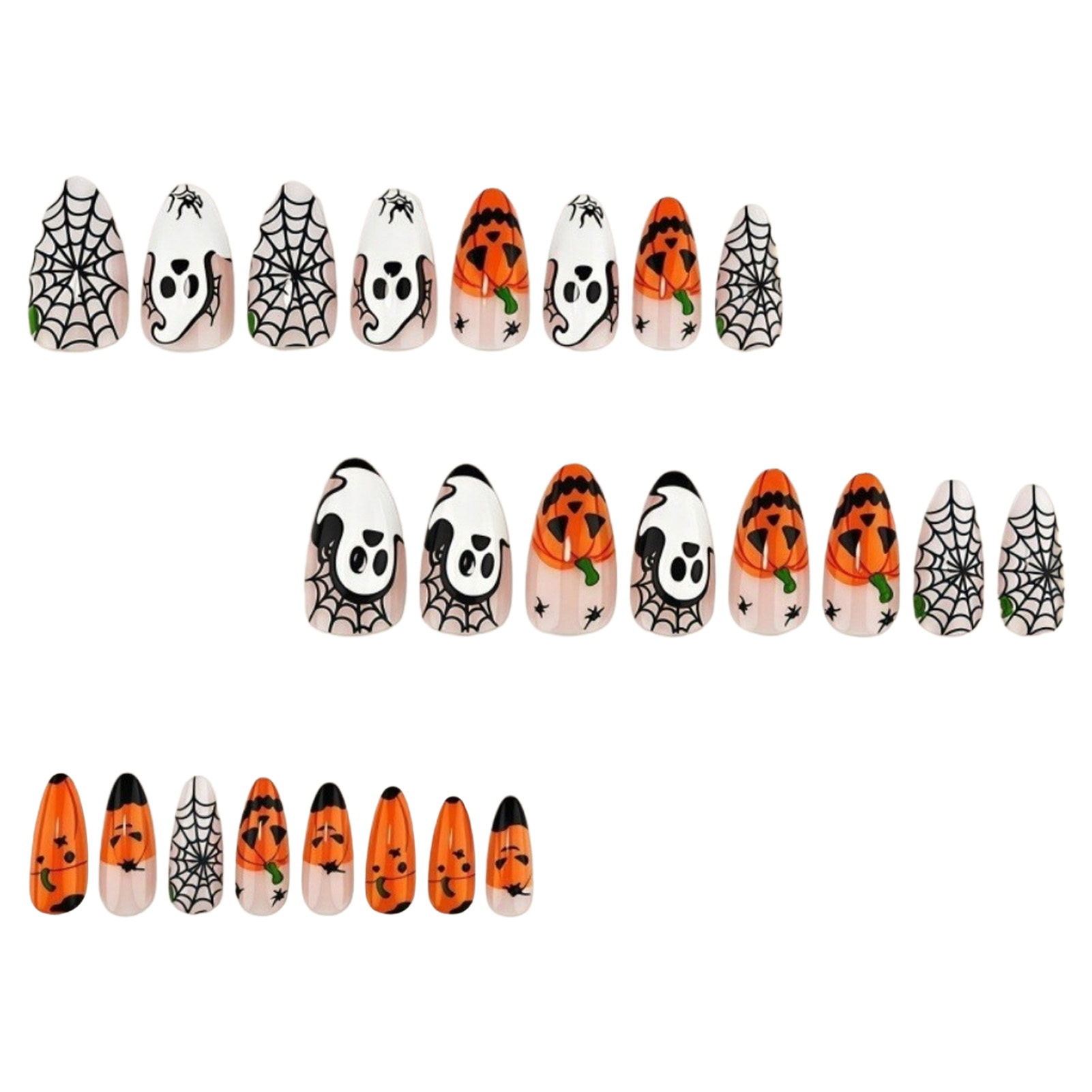24 ชิ้น เล็บปลอมลายฮาโลวีน ลาย - Nail Art Press On บทวิจารณ์และราคา