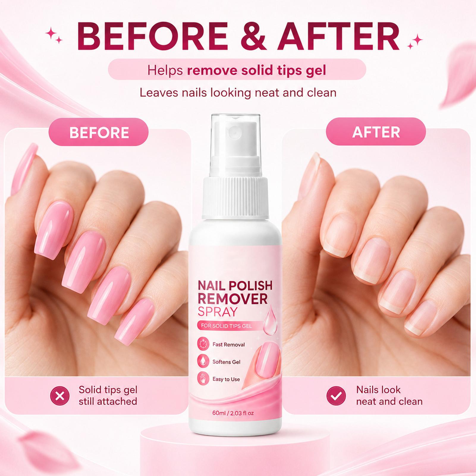 สเปรย์ล้างเล็บ 60 มล. สำหรับเล - Nail Art Press On บทวิจารณ์และราคา