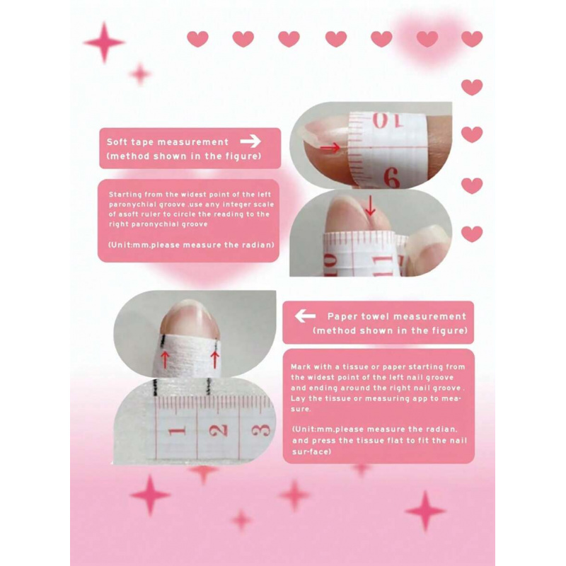 เล็บปลอมทำมือสีชมพู 10 ชิ้น ทร - Nail Art Pink บทวิจารณ์และราคา