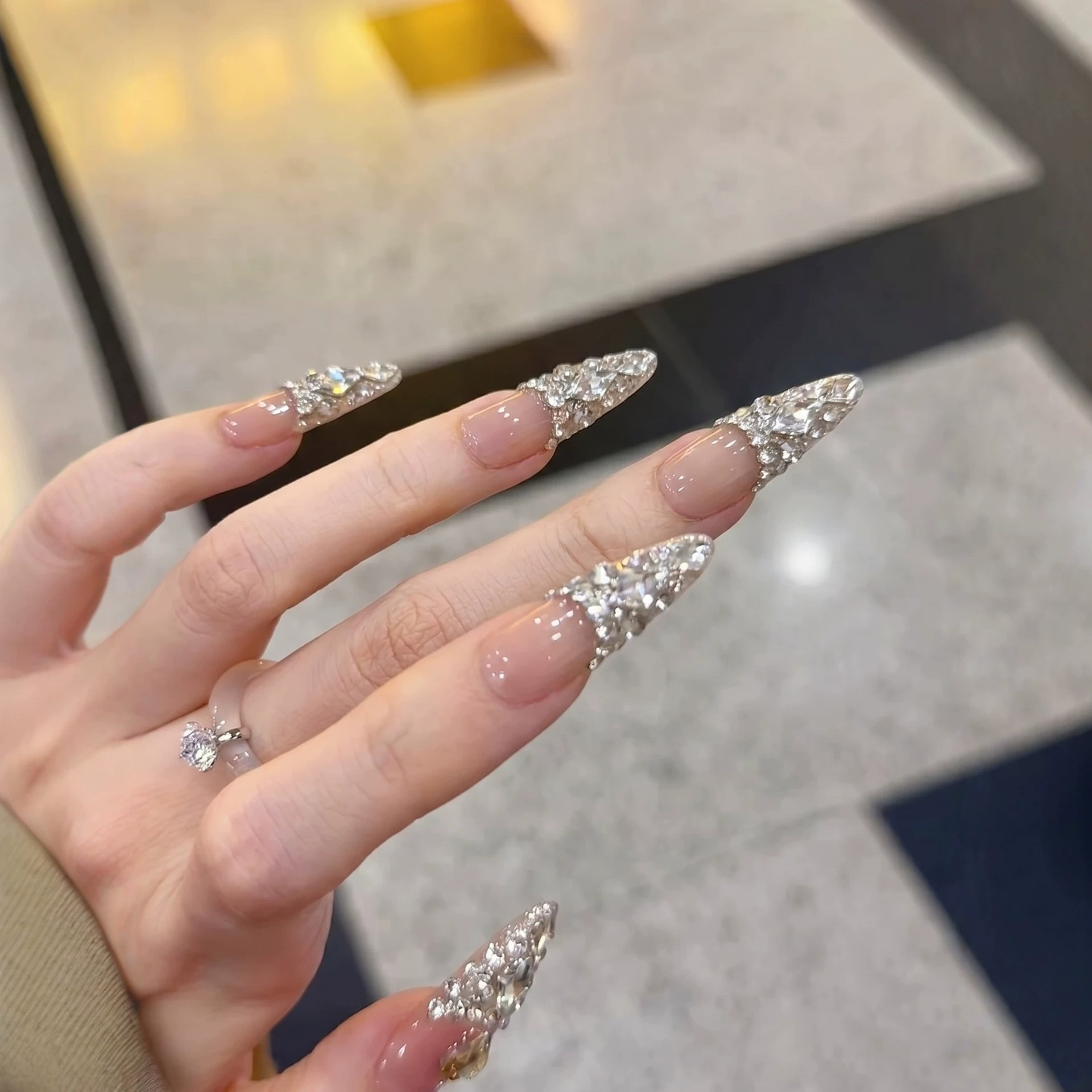 10 ชิ้น เล็บปลอมแบบกดติด ประกา - Nail Art Press On บทวิจารณ์และราคา
