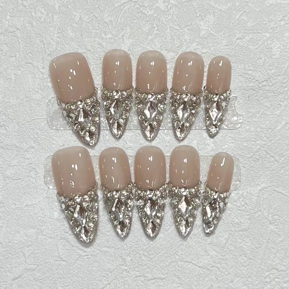 10 ชิ้น เล็บปลอมแบบกดติด ประกา - Nail Art Press On บทวิจารณ์และราคา