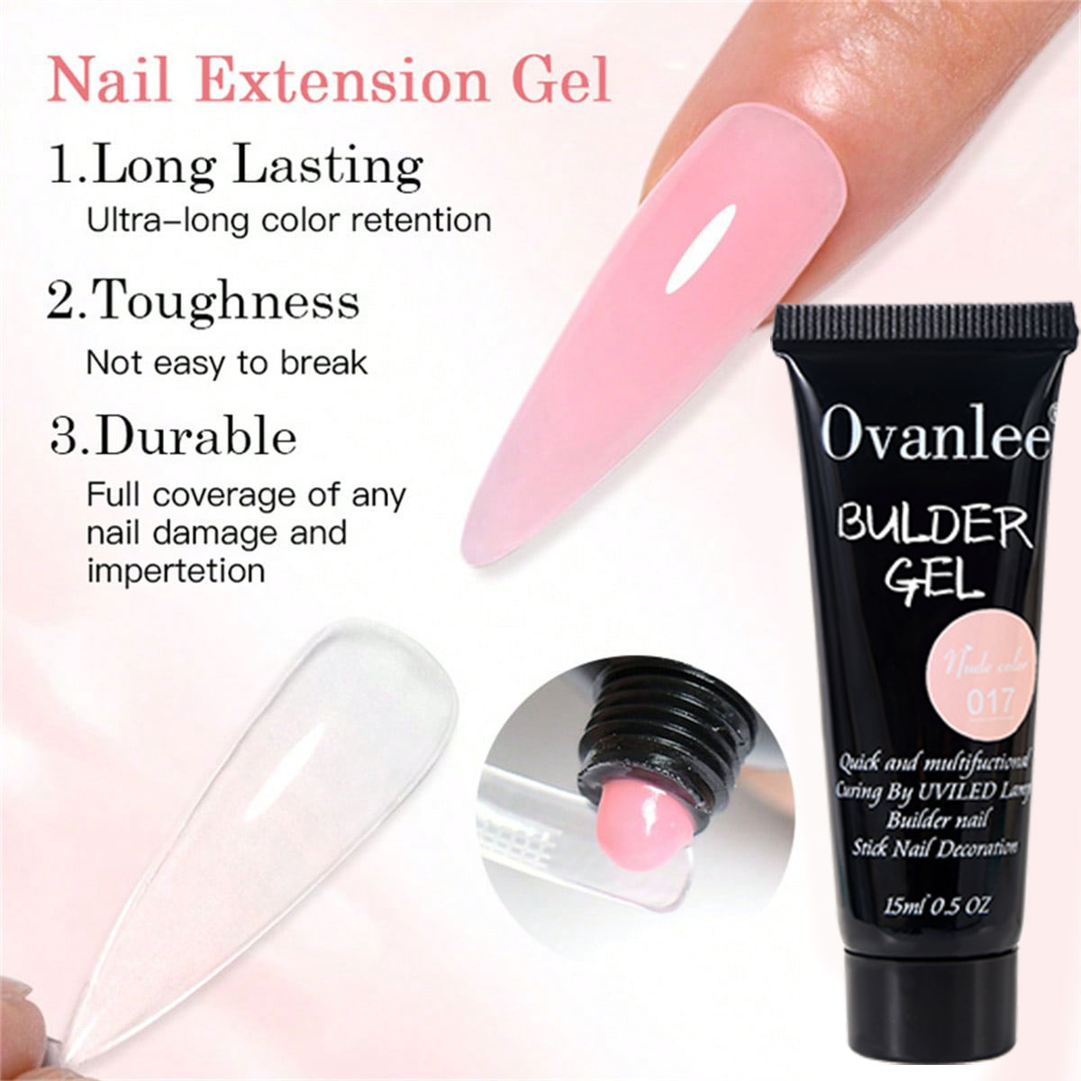 ชุดเริ่มต้นต่อเล็บด้วยโพลีเจลแ - Nail Art Ombre บทวิจารณ์และราคา
