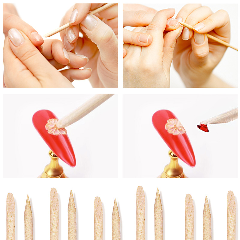 ไม้ดันหนังกำพร้าเล็บ ไม้สีส้มส - Nail Art Orange บทวิจารณ์และราคา